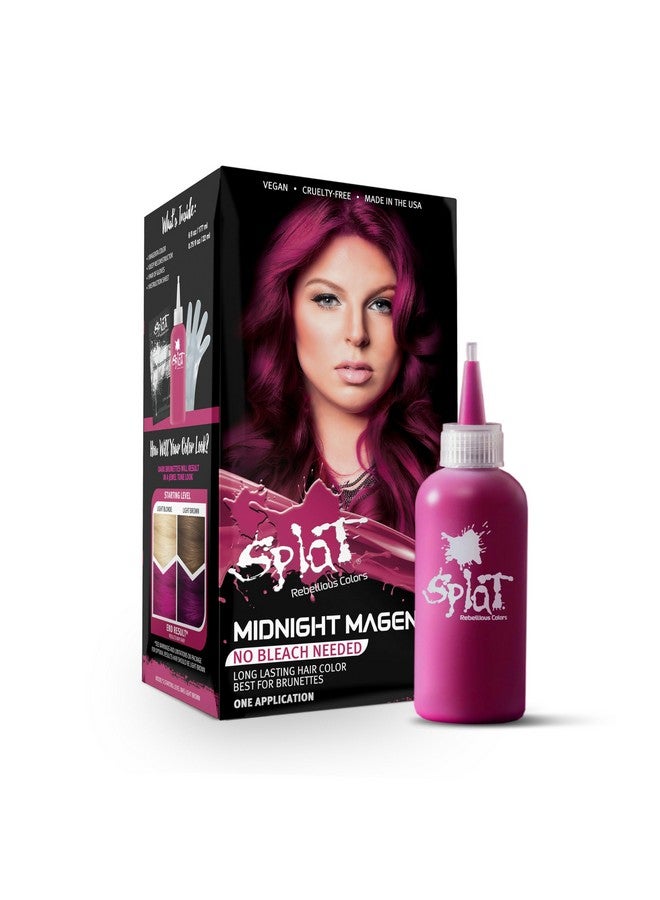 SPLAT Midnight Magenta Semi Permanent Hair Dye Kit, 1 Application, Includes Deep Reconstructor Conditioner, Lasts 30 Washes, No Bleach Required, Vegan & Cruelty Free Hair Color - Image 1