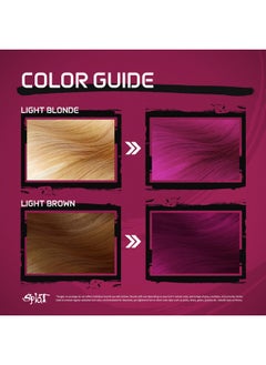 SPLAT Midnight Magenta Semi Permanent Hair Dye Kit, 1 Application, Includes Deep Reconstructor Conditioner, Lasts 30 Washes, No Bleach Required, Vegan & Cruelty Free Hair Color  - Image 4