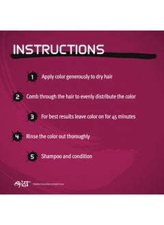 SPLAT Midnight Magenta Semi Permanent Hair Dye Kit, 1 Application, Includes Deep Reconstructor Conditioner, Lasts 30 Washes, No Bleach Required, Vegan & Cruelty Free Hair Color  - Image 3