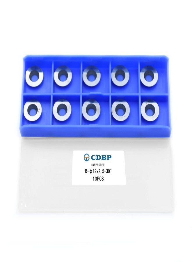 CDBP 12mm(1/2 inch) Round Carbide Inserts for Woodturning, R12 X 2.5mm Indexable Carbide Cutter fits for DIY Woodworking Lathe Wood Turning Finisher Hollower Tools, Ci3, 10pcs - Image 1