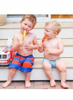 KASTWAVE Popsicle Mould Ice Pop Mould Silicone Ice Cream Maker with Attached Lids, Freezer Tube, Frozen Ice Lolly Forms Reusable Dishwasher Safe Easy Clean No Mess, for Your Kids, Multi Color Set of 4  - Image 5