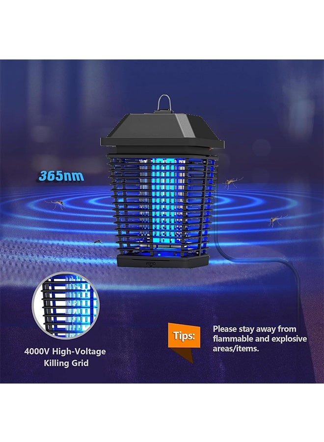 Beauenty Light Sensor Bug Zapper Outdoor, Mosquito Killer with Powerful 20W Bulb & 4000V Instant Killing, IPX4 Waterproof Mosquito Killer Lamp, UK Electric Fly Zapper (Black) - Image 3