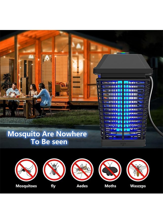 Beauenty Light Sensor Bug Zapper Outdoor, Mosquito Killer with Powerful 20W Bulb & 4000V Instant Killing, IPX4 Waterproof Mosquito Killer Lamp, UK Electric Fly Zapper (Black) - Image 2