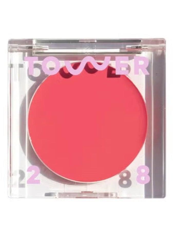 Tower 28 BeachPlease Lip + Cheek Dewy Cream Blush , Happy Hour - sun-kissed coral pink 4.5g – Multi-Use, Buildable Color for a Natural Glow - Image 1