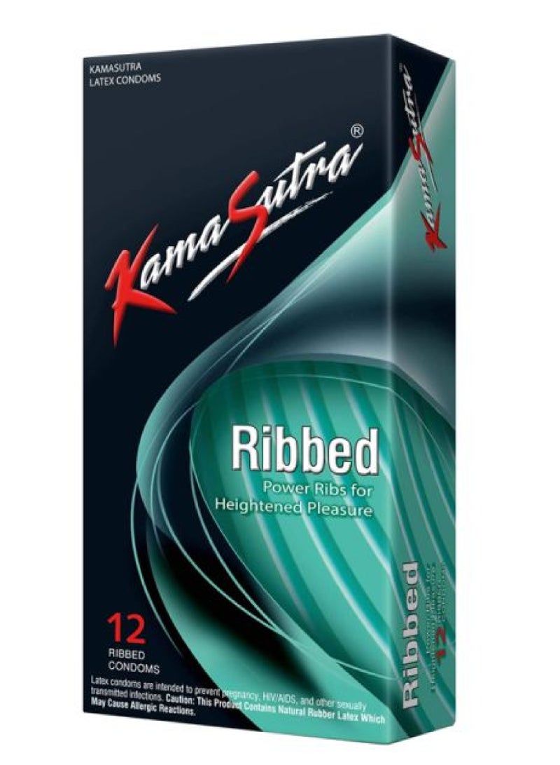 KAMASUTRA RIBBED 12 CONDOMS