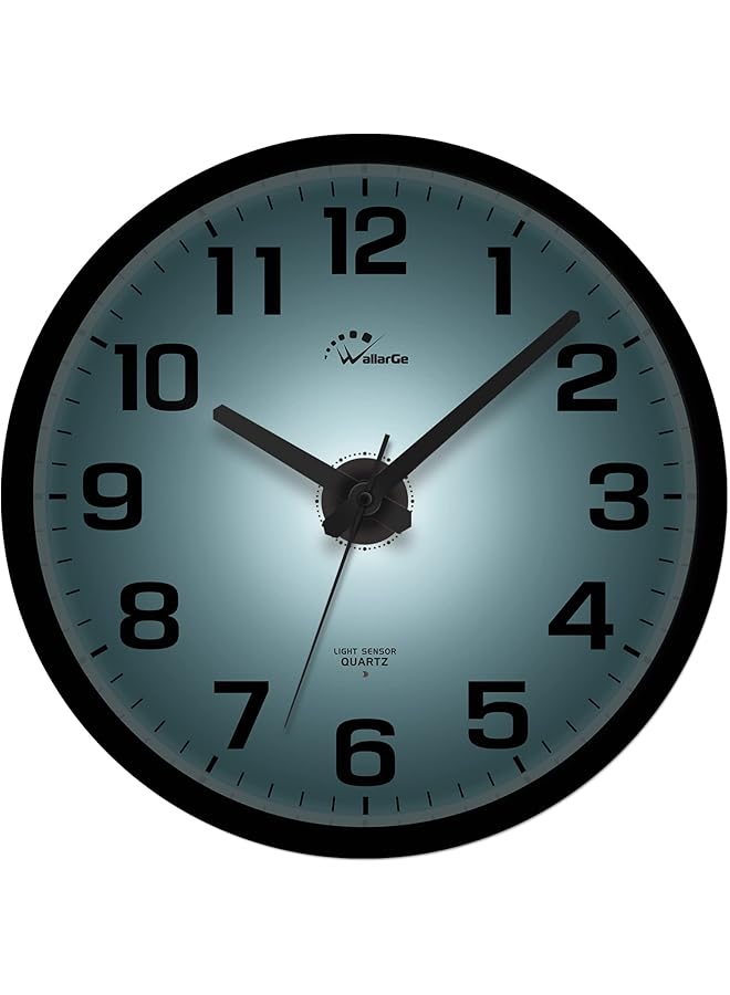 The Bros Night Light Wall Clock for Bedroom - Silent Luminous Big Wall Clock Glow in The Dark, Battery Operated for Living Room/Kitchen, Easy to Read Large Digital Display, 12 Inch - Image 1