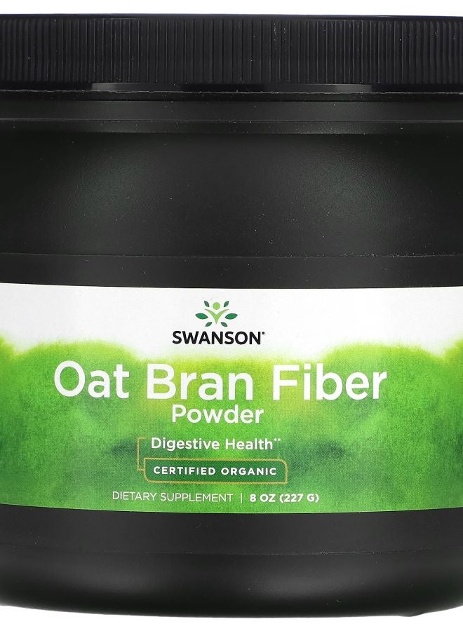 SWANSON Certified Organic Oat Bran Fiber Powder 8 oz (227 g)