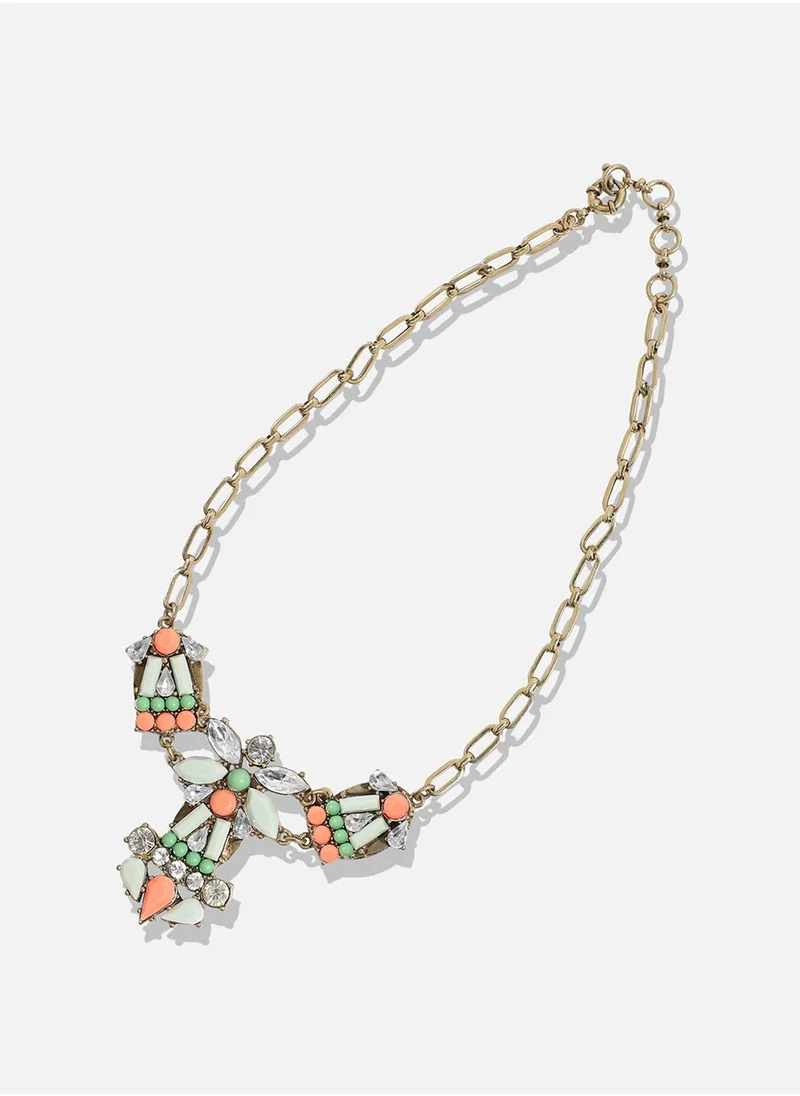 SOHI Designer Statement Stone Necklace