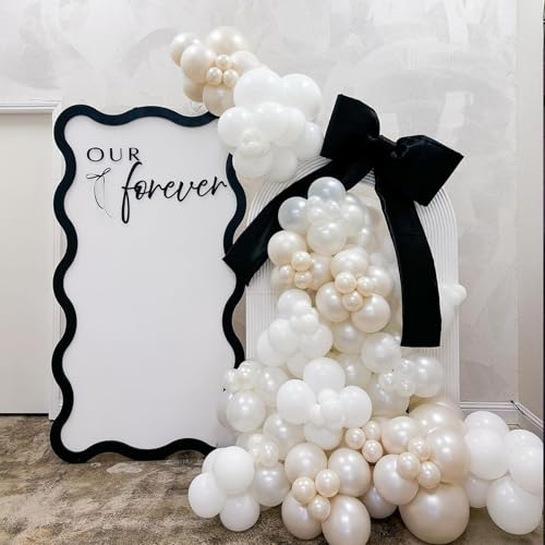 awenztech Pearl White Balloons 12 inch, White Latex Balloons 50pcs Party Balloons for Wedding Engagement Bridal Baby Shower Birthday Party Decorations - Image 5