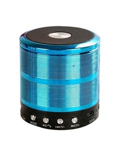Generic WS887 Portable Cylinder Wireless Bluetooth Speaker Blue/Black  - Image 1