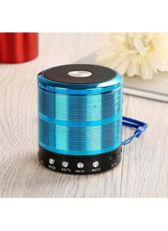Generic WS887 Portable Cylinder Wireless Bluetooth Speaker Blue/Black  - Image 2