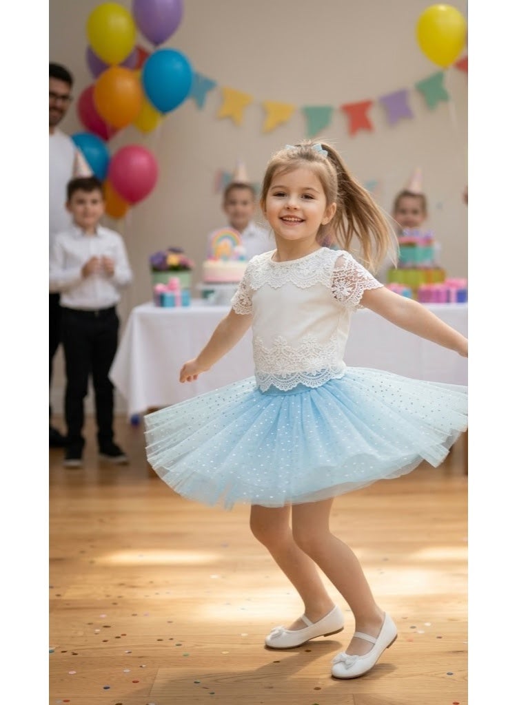 تنورة تول لامعة لأعياد ميلاد البنات من Kids TV - Image 3