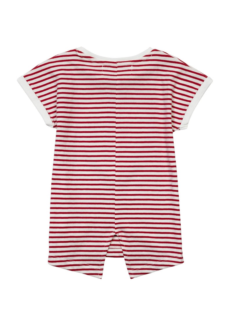 مينوتي تيشيرت بناتي بأكمام قصيرة وطبعة لامعة وشق خلفي - Image 2