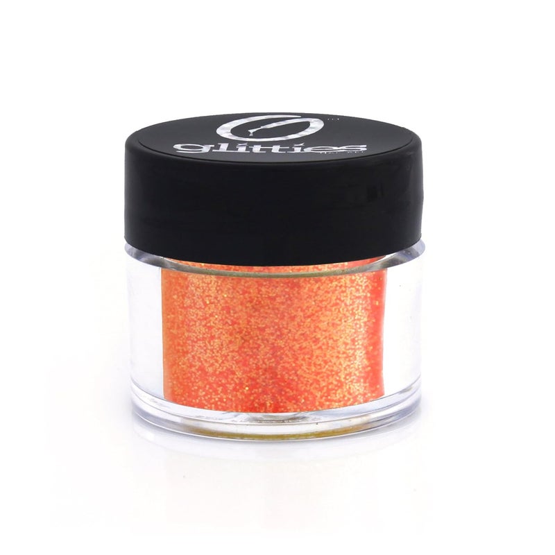 Glitties Tangerine - Nail Art Iridescent Fine (.008") Glitter Powder - for Gel Nail Polish, Gel and Acrylic Nail Powder - (10 Gram Jar)