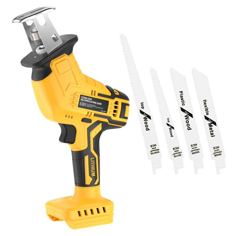 Samvinor Cordless Reciprocating Saw for Dewalt 20V Battery, 150W Power Brush Reciprocating Saws, 0-3500 SPM Variable Speed, 4 Saw Blades Kit Cutting Tool for Wood Metal PVC (Battery Not Included) - Image 1