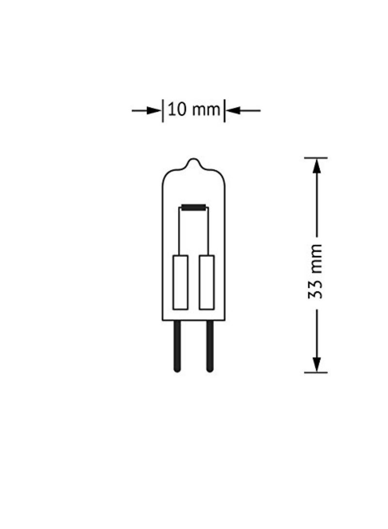 OSRAM Osram Halogen Pin Base Halostar G4 Socket Dimmable 12 Volt 10 Watt Warm White 2800K Pack Of 5 - Image 2