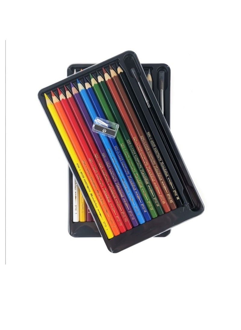 Koh-I-Noor Mondeluz Watercolor Pencils + Brush 24 pcs - No:3711