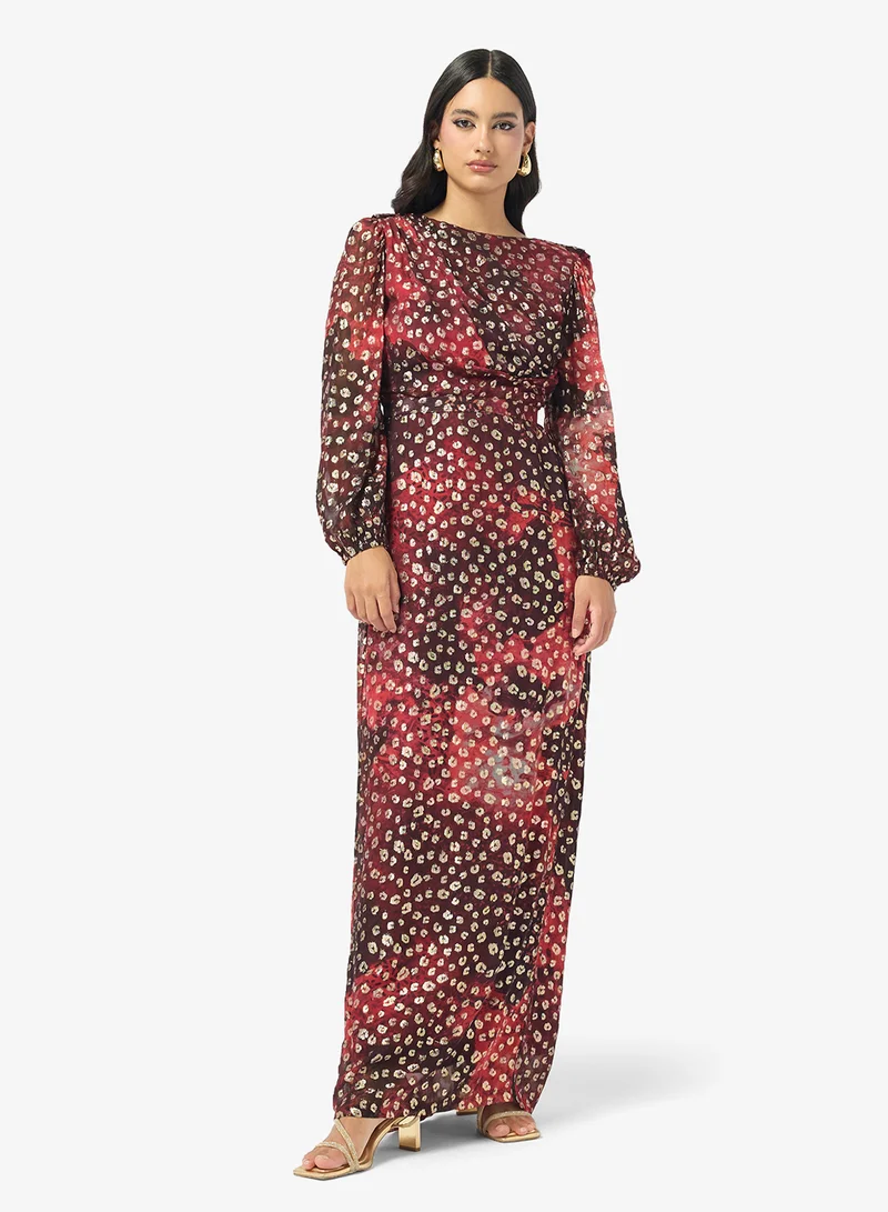 Puff Sleeve Belted Dress