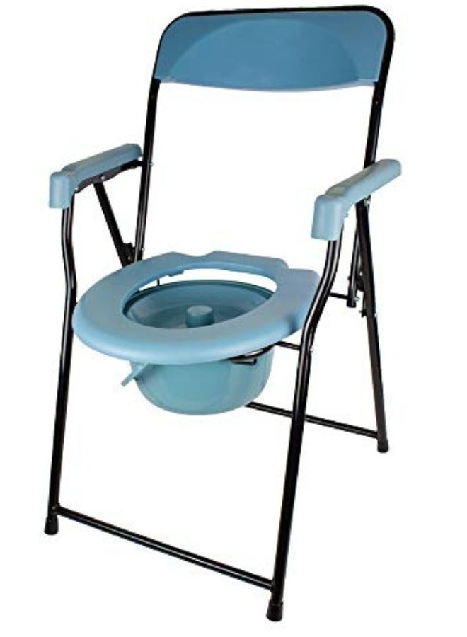 سمارت هوم كرسي حمام، مقعد حمام، رف حمام محمول وقابل للطي، كرسي حمام مريح ومحمول لكبار السن وذوي الإعاقة أزرق 55x50x100 سم - Image 1
