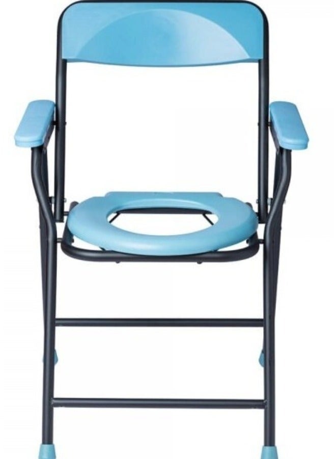 سمارت هوم كرسي حمام، مقعد حمام، رف حمام محمول وقابل للطي، كرسي حمام مريح ومحمول لكبار السن وذوي الإعاقة أزرق 55x50x100 سم - Image 4
