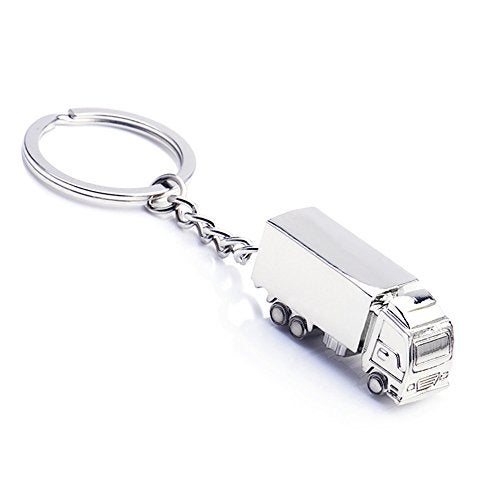 Hyning Metal Keychain Polished Silvery Truck Trucks Cargo Key Chain Ring Keyfob Key Holder Keyring Keyrings (Truck) - Image 5