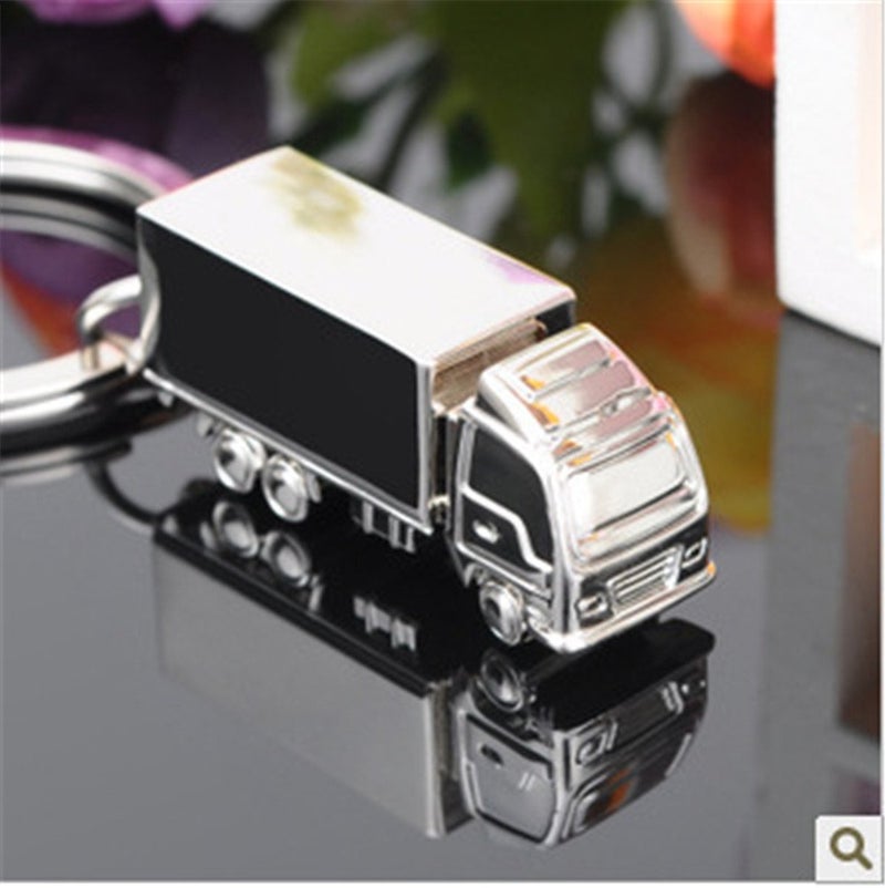 Hyning Metal Keychain Polished Silvery Truck Trucks Cargo Key Chain Ring Keyfob Key Holder Keyring Keyrings (Truck) - Image 3