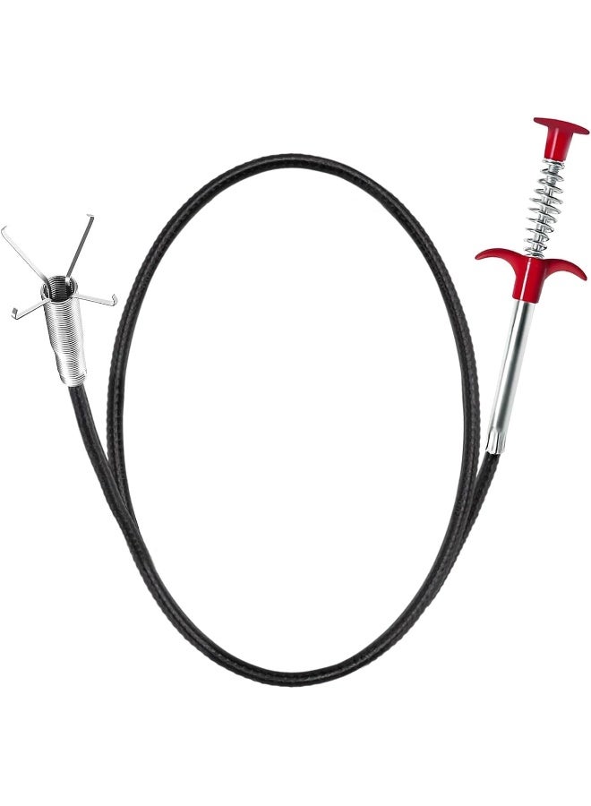 Poaker Multifunctional Cleaning Hook, Flexible Claw Pipe Spiral Drains Dredge Tool, Sink Sewer Hook, Spring Hair Drain Clog Remover for Kitchen, Bathroom (160cm) - Image 1