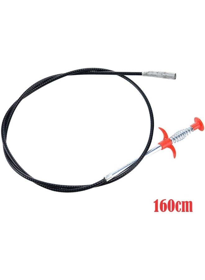 Poaker Multifunctional Cleaning Hook, Flexible Claw Pipe Spiral Drains Dredge Tool, Sink Sewer Hook, Spring Hair Drain Clog Remover for Kitchen, Bathroom (160cm) - Image 2