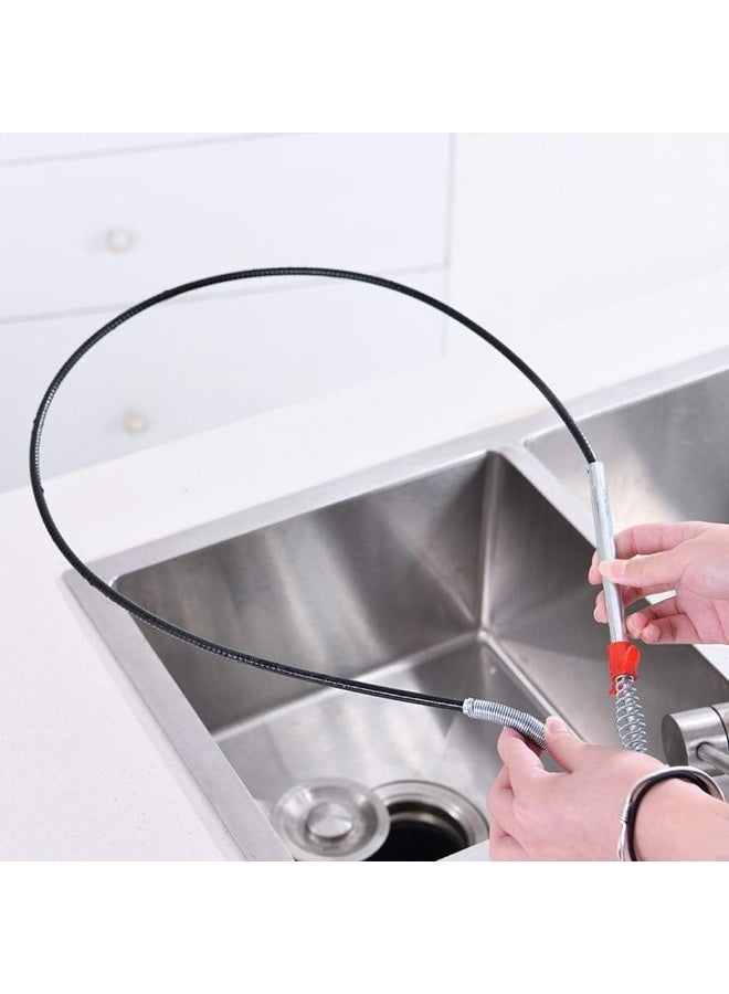 Poaker Multifunctional Cleaning Hook, Flexible Claw Pipe Spiral Drains Dredge Tool, Sink Sewer Hook, Spring Hair Drain Clog Remover for Kitchen, Bathroom (160cm) - Image 5