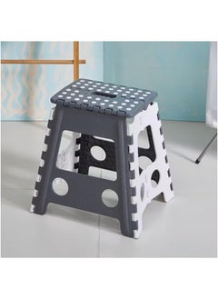 16-Inch Folding Step Stool Non Slip Portable Stool for Kids & Adults, Ergonomic Carry Handle, Heavy-Duty Kitchen & Bathroom Stool, Lightweight Design, Perfect for Home, Office, Garden & Camping Use