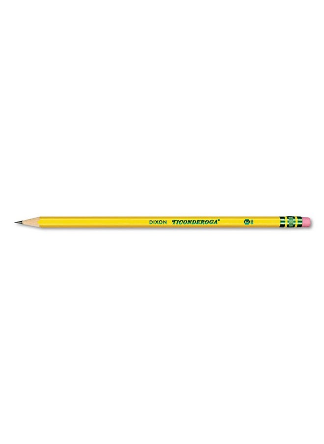 ديكسون - قلم رصاص خشبي من Ticonderoga 13872، Hb #2، أسطوانة صفراء، 96/عبوة - Image 1