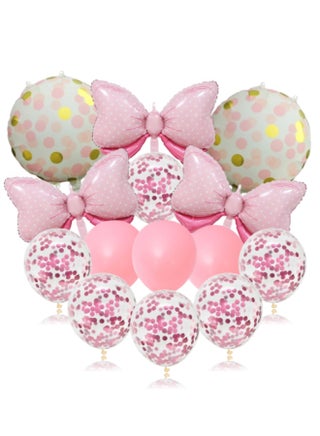 Pink Bow Foil Balloons, Round Foil Balloons & Pink Confetti Balloons – Elegant Set for Wedding, Bridal Shower, Gender Reveal & Party Decorations - pzsku/ZEFBC59B358B5F96C474BZ/45/1750871752/19a0bc0c-20b8-490d-9424-9d6c227ef727
