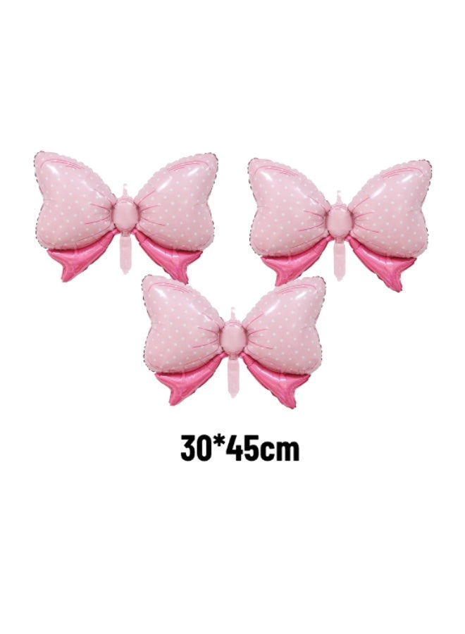Pink Bow Foil Balloons, Round Foil Balloons & Pink Confetti Balloons – Elegant Set for Wedding, Bridal Shower, Gender Reveal & Party Decorations