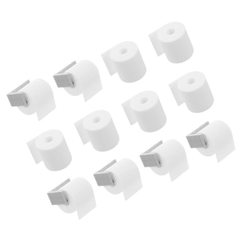 Miniature Dollhouse Toilet Paper Roll Holder Realistic Pla Material Photography Prop - Image 2