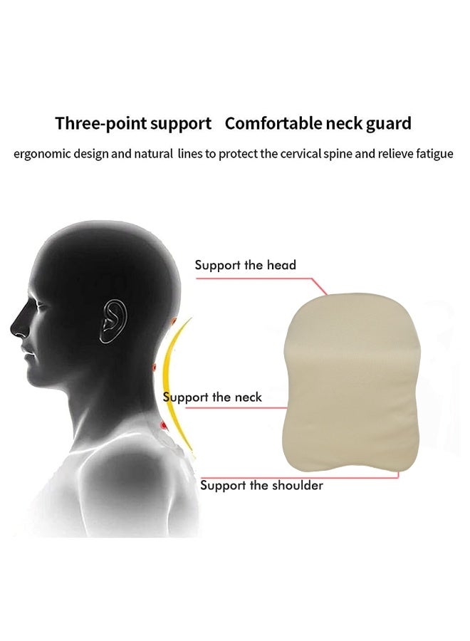 3 اكس ار وسادة سفر 3XR من إسفنج الذاكرة 3808، وسادة مريحة لدعم الرأس والرقبة والكتفين للسيارة والمكتب والطائرة والمنزل، لتخفيف الضغط، غطاء قابل للتهوية، ملاءمة عالمية، تصميم قابل للإزالة والغسل - Image 3
