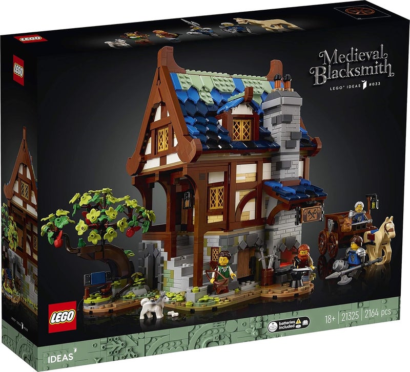 LEGO Ideas Medieval Blacksmith 21325 Building Blocks Toy Set (2,164 Pieces) - Image 2