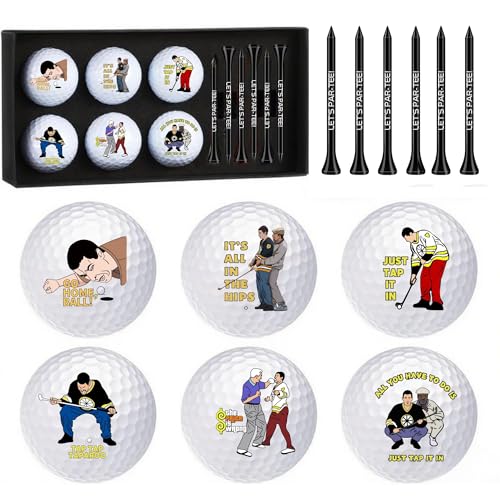 Artpreti 13 Pcs Funny Golf Balls Funny Golf Balls for Men Women with Tees and Gift Box Golfing Gifts for Coworker Golfer, White - Image 1
