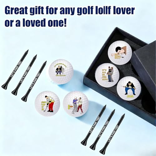 Artpreti 13 Pcs Funny Golf Balls Funny Golf Balls for Men Women with Tees and Gift Box Golfing Gifts for Coworker Golfer, White - Image 2