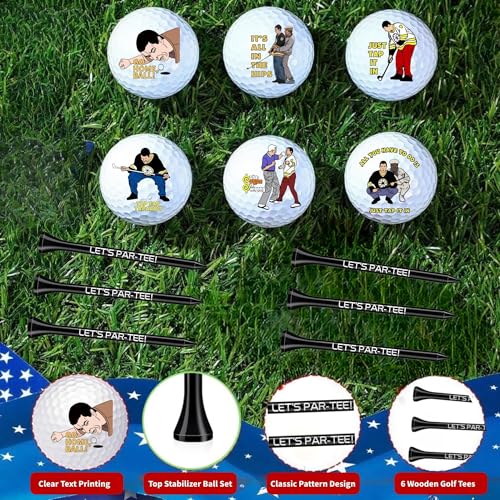 Artpreti 13 Pcs Funny Golf Balls Funny Golf Balls for Men Women with Tees and Gift Box Golfing Gifts for Coworker Golfer, White - Image 3