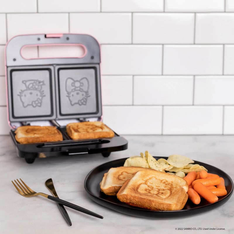 Uncanny Brands Hello Kitty Grilled Cheese Maker- Panini Press and Compact Indoor Grill - Image 3