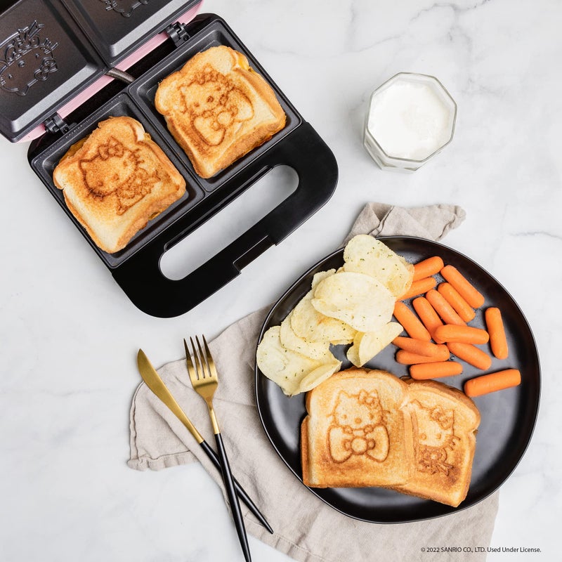 Uncanny Brands Hello Kitty Grilled Cheese Maker- Panini Press and Compact Indoor Grill - Image 2