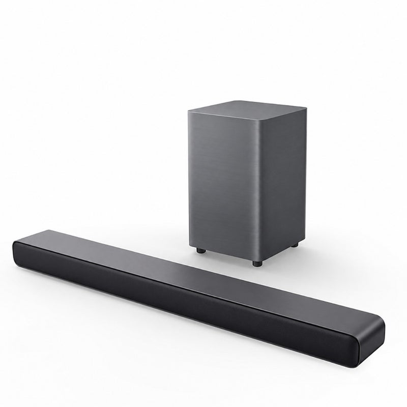 شريط صوت للمسرح المنزلي بهيكل من الألومنيوم ولمسة نهائية سوداء ونظام Dolby Atmos وDTS Virtual:X لتجربة صوتية غامرة - Image 1