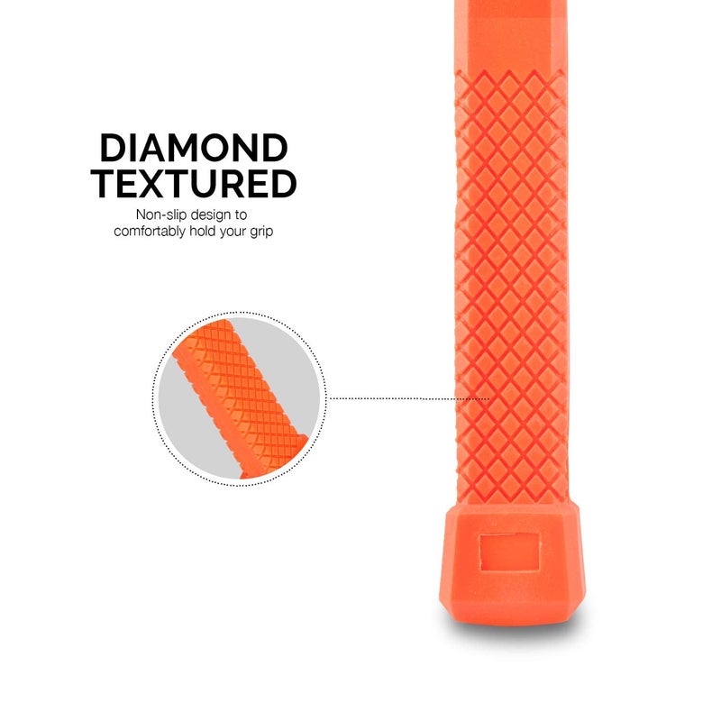 NEIKO 02847A 2 LB Dead Blow Hammer, Neon Orange | Unibody Molded | Checkered Grip | Spark and Rebound Resistant - Image 4