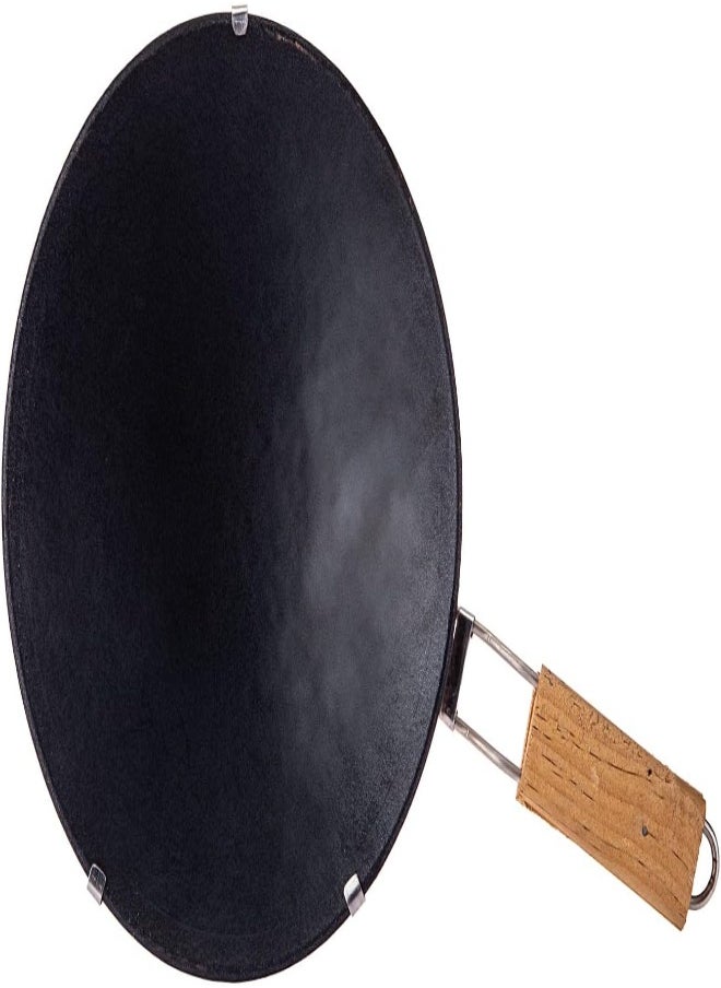AKDC AKDC Round Pan 24Cm X 24Cm X 3Cm Black And Wooden  - Image 4