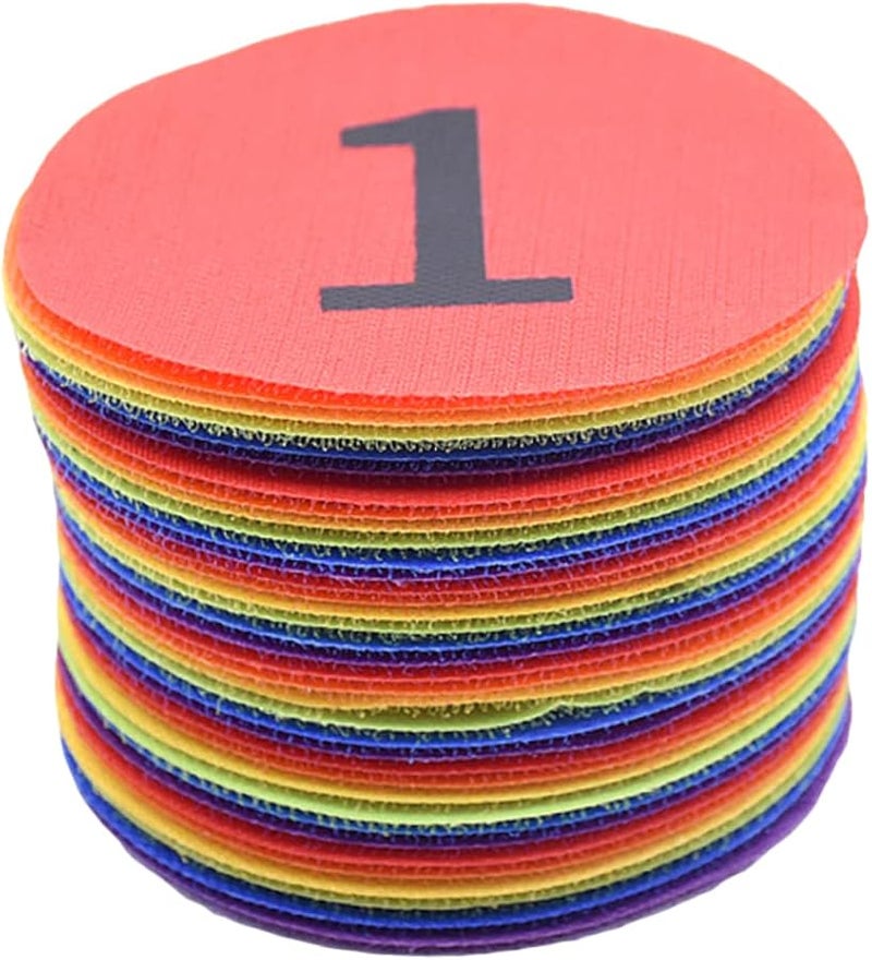 Colorful 4 Inch Number Carpet Markers 36pcs Positioning Stickers For Game Training Classroom Activities - Image 1