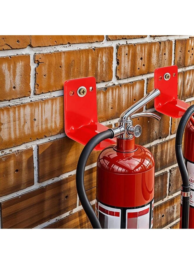 4PCS Fire Extinguisher Mount, Fire Extinguisher Wall Bracket, Home Fire Extinguisher Brackets Adjustable Fire Extinguishers for The House 40LB Fire Extinguisher Bracket Screws - Firepla - Image 2