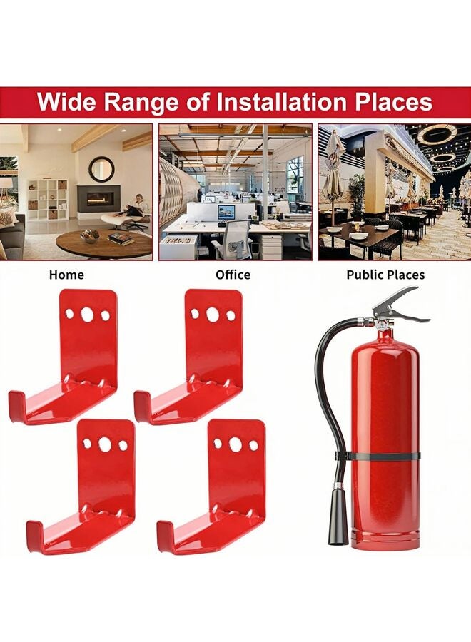 4PCS Fire Extinguisher Mount, Fire Extinguisher Wall Bracket, Home Fire Extinguisher Brackets Adjustable Fire Extinguishers for The House 40LB Fire Extinguisher Bracket Screws - Firepla - Image 5