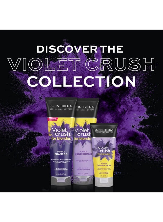 John Frieda Violet Crush Purple Conditioner, Purple Conditioner for Blonde Hair, Crushed Violet Pigments Neutralize Brassy Tones for Cooler, Brighter Blonde, 8.3 Oz - Image 3