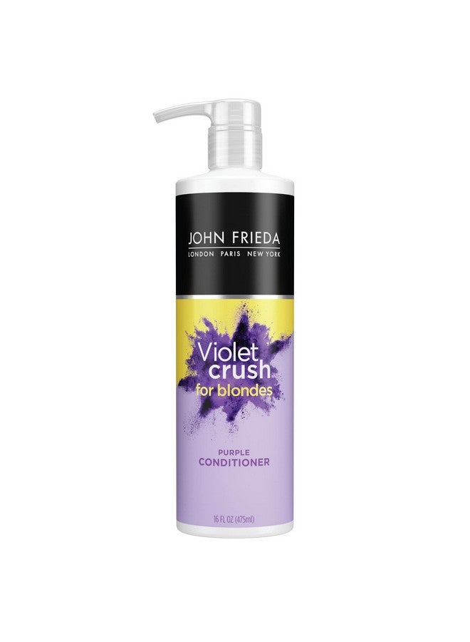 John Frieda Violet Crush Purple Conditioner, Purple Conditioner for Blonde Hair, Crushed Violet Pigments Neutralize Brassy Tones for Cooler, Brighter Blonde, 8.3 Oz - Image 1