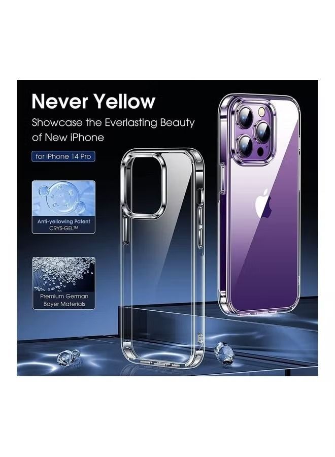 IAF Transparent Pro Case Anti-Yellowing Military,Ultra-Thin,Shock Absorption Anti-Scratch Protective Phone Case Back Cover For Apple iPhone 14 Pro 6.1 Clear - Image 3